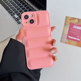For iPhone 17 Pro Max 16 15 Shockproof Soft Durable Down Jacket Back Phone Case