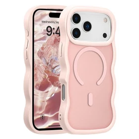 For iPhone 17 Pro Max 16 15 14 13 12 Shockproof Matte Wave Frame Mag Safe Case 