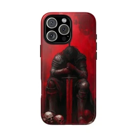 Knight Fallen Warrior Skulls Tough Case For IPhone , Phone Cover Protective
