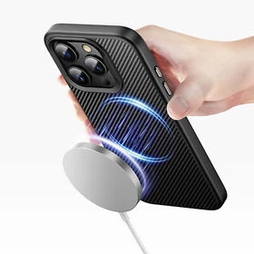 For iPhone12 13 14 15 16 Pro Max Magnetic Case with 600D Aramid Fiber Shockproof