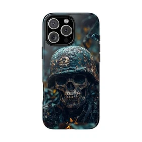 Skull Helmet Jungle War Tough Case For IPhone , Phone Cover Protective Best Gift
