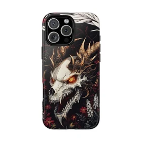 Dragon Skull White Tough Case For IPhone , Phone Cover Protective Best Gift