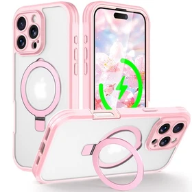 For iPhone 17 Pro Max 16 15 14 13 Magnetic Full Body Screen Protector Stand Case