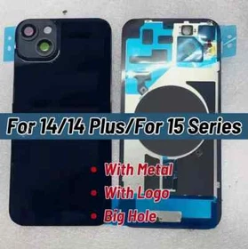 wholesale Rear Back Glass Big Hole For iPhone 15 14 13 12 11 Pro XR XS X 5Pcs