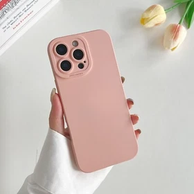 For iPhone 17 Pro Max 16E 15 14 12 11 XR Solid Color Shockproof Soft Phone Case