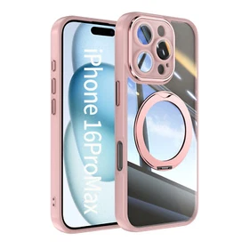 Magnetic Case For iPhone 16 Pro Max 15 14 13 12 with 360&deg; Rotatable Ring Stand