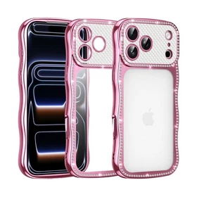 For iPhone 17 Pro Max 16 15 14 Shockproof Plating Bling Diamond Clear Case Cover