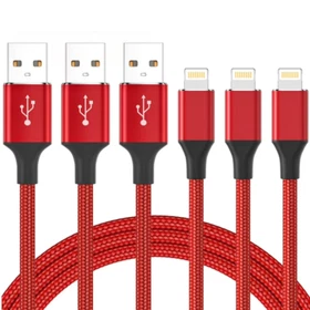 3X Braided USB Charger Phone Cable Data Cord For iPhone 14 13 12 Pro Max XR iPad