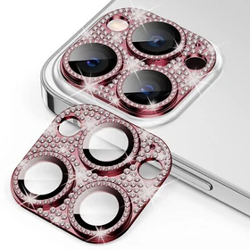 For Apple iPhone 14 13 12 Pro Max/Plus Diamond Camera Lens Protector Case