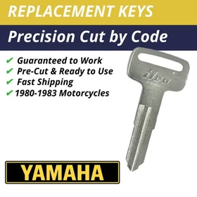 Yamaha Motorcycle Keys Replacement Key Cut to Code  E34344-E44331 All Metal