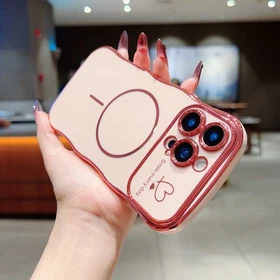 For iPhone 17 Pro Max Air 16 15 Plating Magnetic TPU Shockproof Back Cover Case 