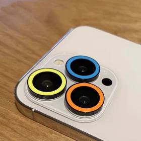 Rainbow Colored Camera Lens Protector For iPhone