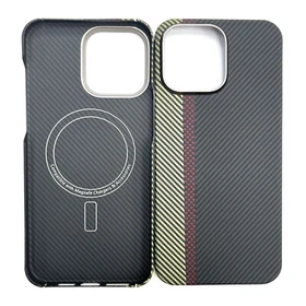 For iPhone 15 Pro/Max Magnetic Aramid Carbon Fiber Case Compatible with MagSafe