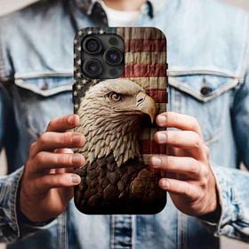 Patriotic Phone Case - American Flag Eagle Design Phone Tough Case For IPhone