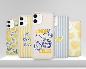 Italian Lemon Phone Case Yellow Stripe Summer iPhone 11-17