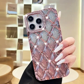 Slim Soft TPU Shockproof Floral Rhinestone Case For iPhone 17 Pro Max 16 15 14