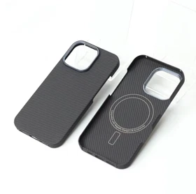 For iPhone 16 Pro Max Fashion Colorful Aramid Carbon Fiber Fitted Magnetic Case