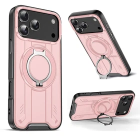 For iPhone 17 Pro Max 16e 16 15 14 13 12 11 Shockproof Ring Stand Mag Safe Case