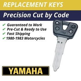 Yamaha Motorcycle Replacement Keys Cut to Code E34344&ndash;E44331 Ignition Key