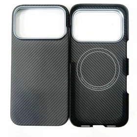 Genuine Aramid Carbon Fiber Cover Fo iPhone17 Pro Max Woven Sunset Magnetic Case