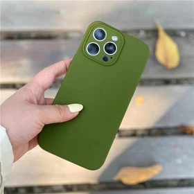 Neon Liquid Silicone Case for iPhone 15,14,16 Pro Max Shockproof Lens Cover Case
