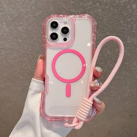Magnetic Case Lanyard For iPhone 17 Pro Max 16e 15 14 13 12 Shockproof TPU Cover