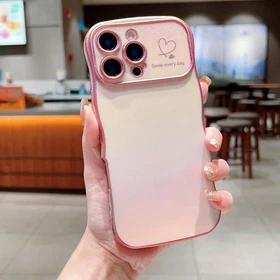 For iPhone 17 Pro Max 16 14 13 12 Plating Glitter TPU Curly Wave Frame Slim Case