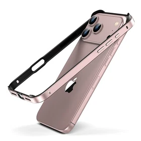 For iPhone 17 Pro Max 16 15 14 13 12 Slim Fit Metal Rubber Hybrid Bumper Case