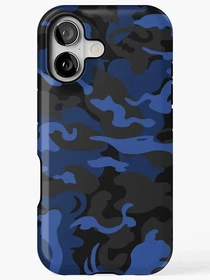 NEW! Camo Style - Black Blue Camouflage Best Tough Phone Case For IPhone