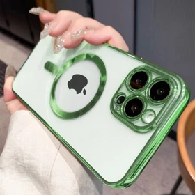 Metal Magnetic High-end luxury For iPhone 14 Pro Max Phone Case Wireless Charger