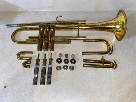 King Tempo 600 Trumpet Parts As-Is (Valves, Slides, Caps, Buttons, Body)