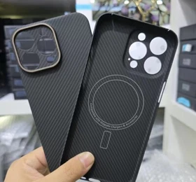 Magnetic MagSafe Real Carbon Fiber Slim Case Cover for iPhone 14 15 16 Pro Max