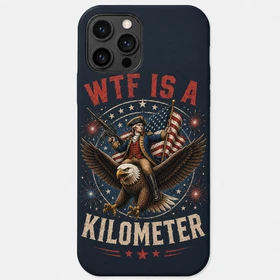 WTF Is A Kilometer MagSafe Shockproof Phone Case iPhone 11-17 Patriotic Eagle US