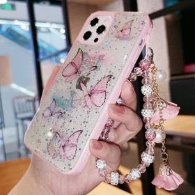 For iPhone 17 Pro Max 16 15 14 12 13 Bling Glitter Cute Case Girls Phone Cover