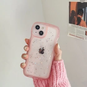 For iPhone 17 Pro Max 16 15 14 13 12 11 XR 7 Shockproof Glitter Wave Phone Case