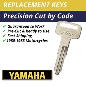 Yamaha Motorcycle Keys Replacement Key Cut to Code D34344-D44331 All Metal