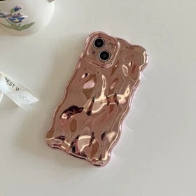 Luxury Plating Wavy Edge Phone Case Soft Candy Cover For iPhone 17 16 15 Pro Max
