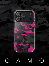 Black And Hot Pink Camo Style Camouflage Pattern Phone Tough Case For Iphone