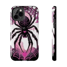Spider Tough Phone Case, Black White Pink Superhero Phone Tough Case For Iphone
