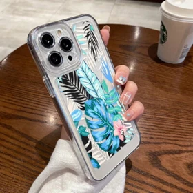 For iPhone 15 14 13 12 11 Pro Max 7 8 Plus XR Flower Shockproof Soft Case Cover