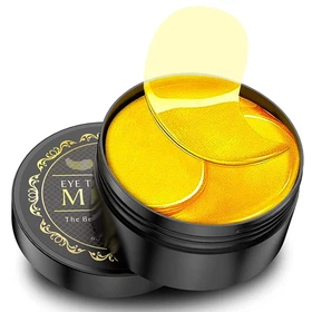 24K Gold Eye Patches 60 Pack Collagen Hyaluronic Acid Dark Circles Puffy Mask