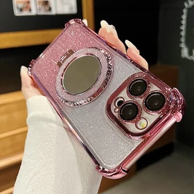 For iPhone 16 17 Pro Max 15 14 13 12 Shockproof Stand Case Bling Mag Safe Cover