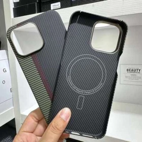 Magnetic MagSafe Real Carbon Fiber Ultra Slim Case Cover fr iPhone 14 15 Pro Max
