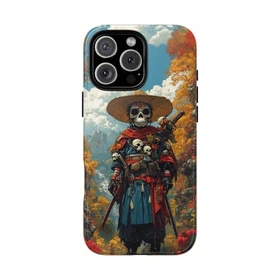 Samurai Sugar Skull Tough Case For IPhone , Phone Cover Protective Best Gift