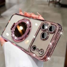 For iPhone 17 Pro Max 16 15 14Plus 13 12 11 Bling Glitter Mirror Shockproof Case
