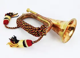 036587401542 ANNAFI Bugle Solid Copper Blowing Military Horn