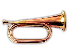 903554862136 ANNAFI Copper Bugle Solid Military Cavalry Horn