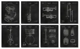 810122160564 ARTCANTHURTU Jazz Decorations Wall Art Lovers