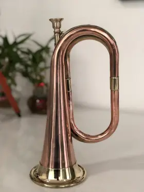880010226139 ARTIZANSTORE Solid Copper Bugle Military Cavalry