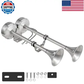 B0D2D54S8C BANHAO Marine Boat Safty Double Trumpet Horn